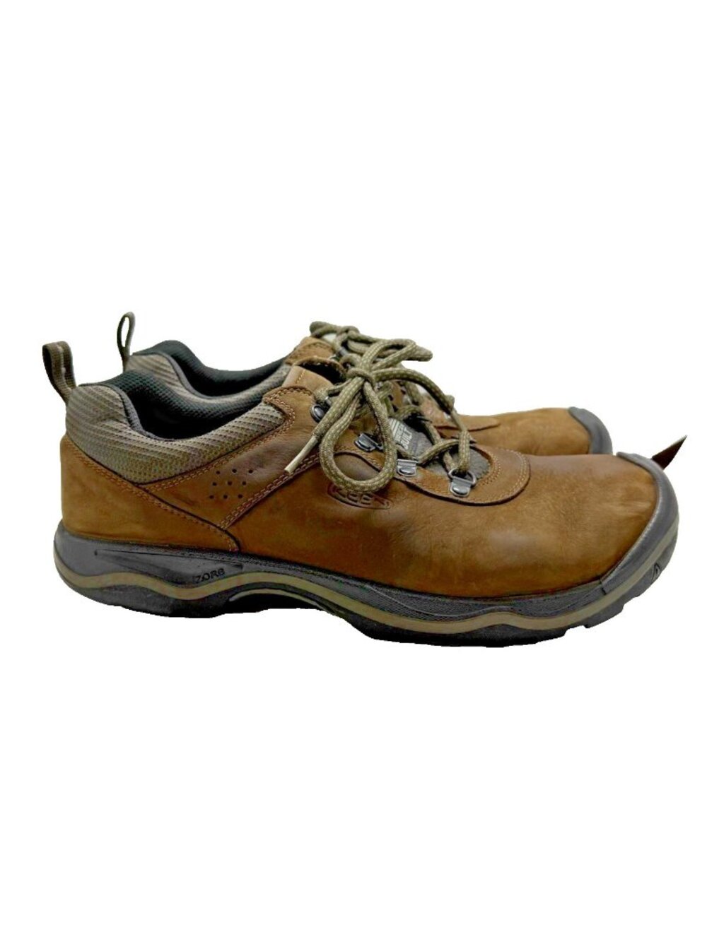 Keen Rialto Lace Low Boot Outdoor Hiking Shoes Brown Leather USA Made Size 10 US